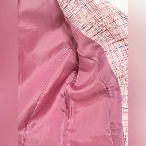 Parallel Elegant Pink Tweed Blazer Sz 4 EUC - Picture 8 of 10